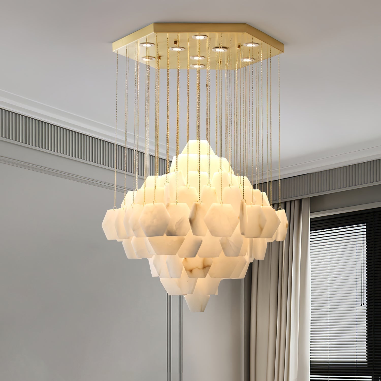 Aurelia Luxury Alabaster Chandelier - Letslighting