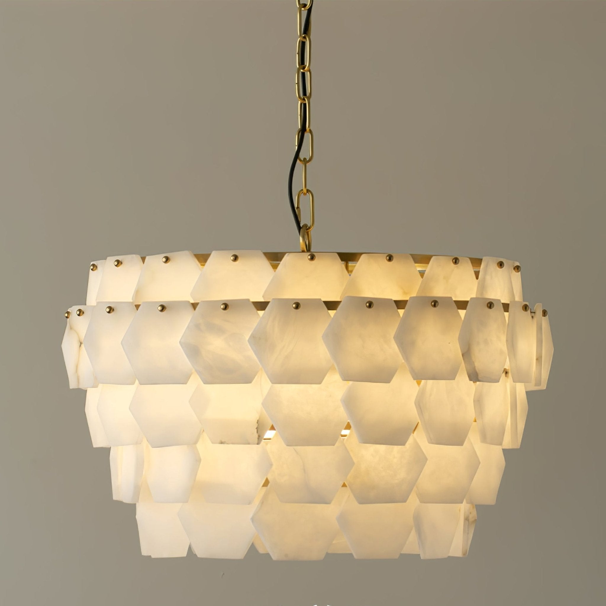 Evenaris Honeycomb Alabaster Chandelier - Letslighting