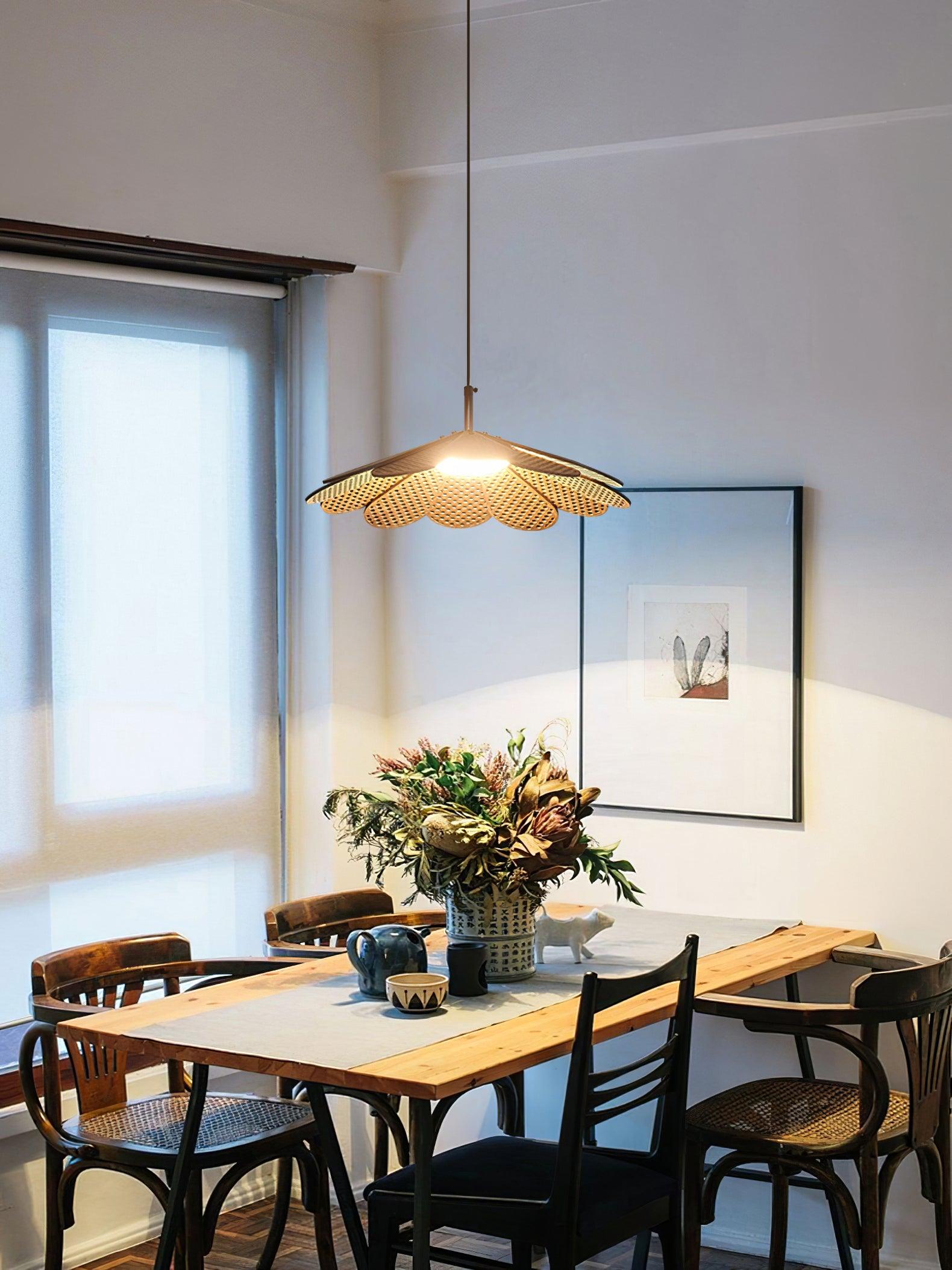 Zevarus Nordic Art Wabi-Sabi Metal Wood Pendant Light - Letslighting