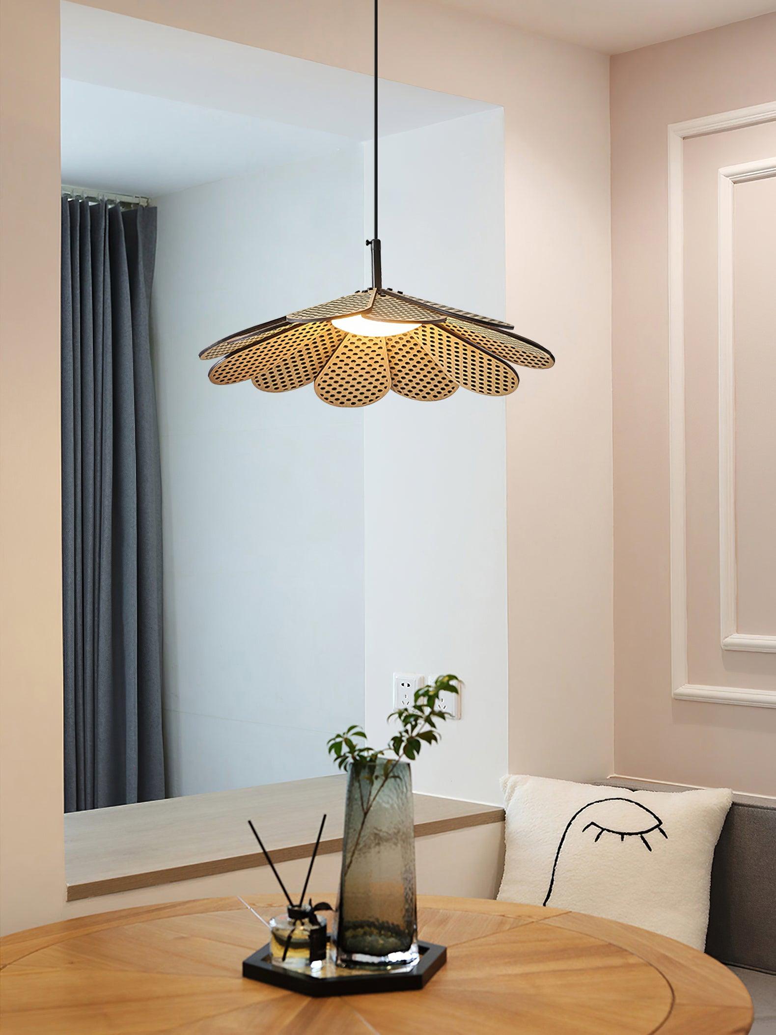 Zevarus Nordic Art Wabi-Sabi Metal Wood Pendant Light - Letslighting