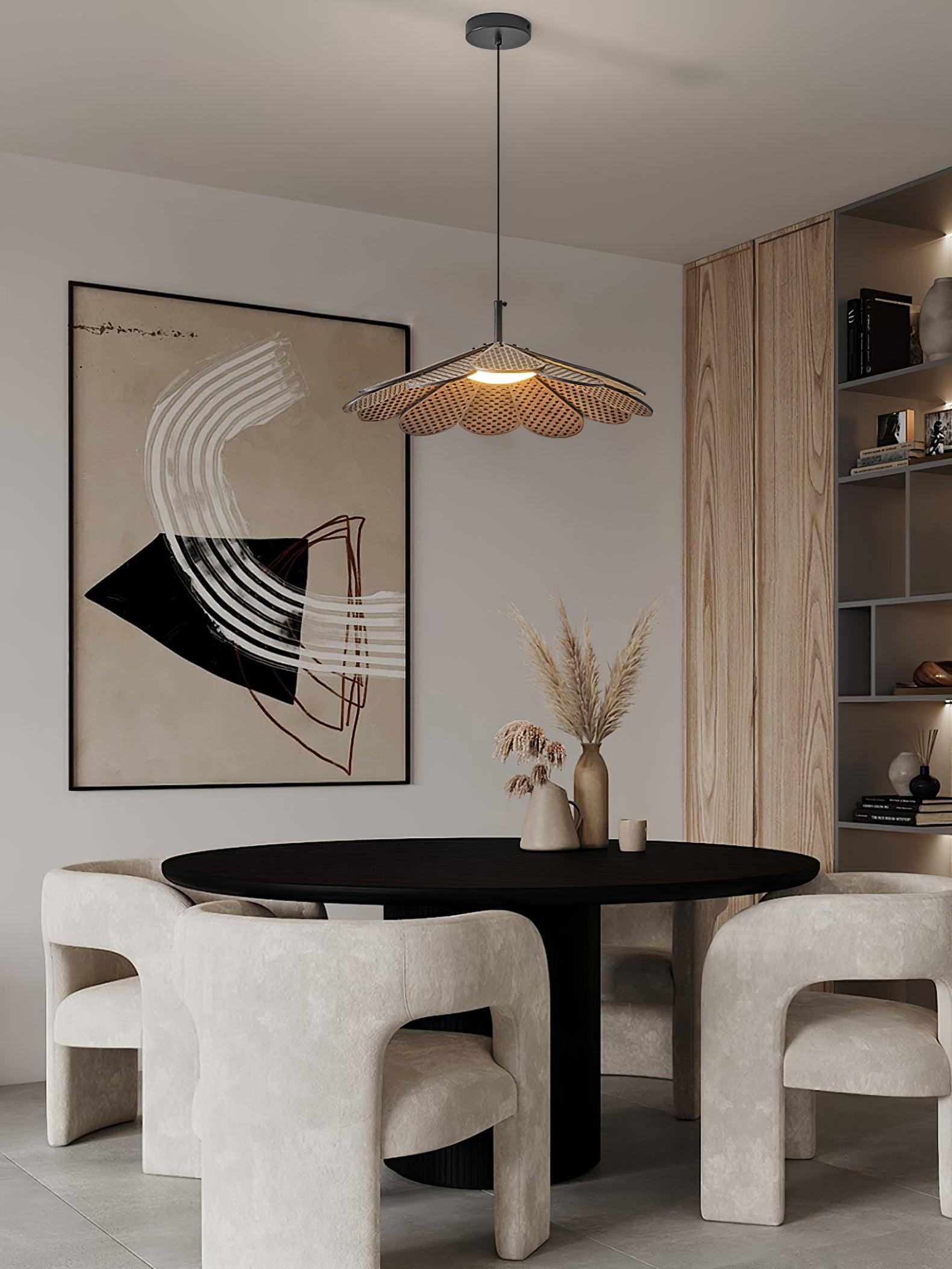 Zevarus Nordic Art Wabi-Sabi Metal Wood Pendant Light - Letslighting