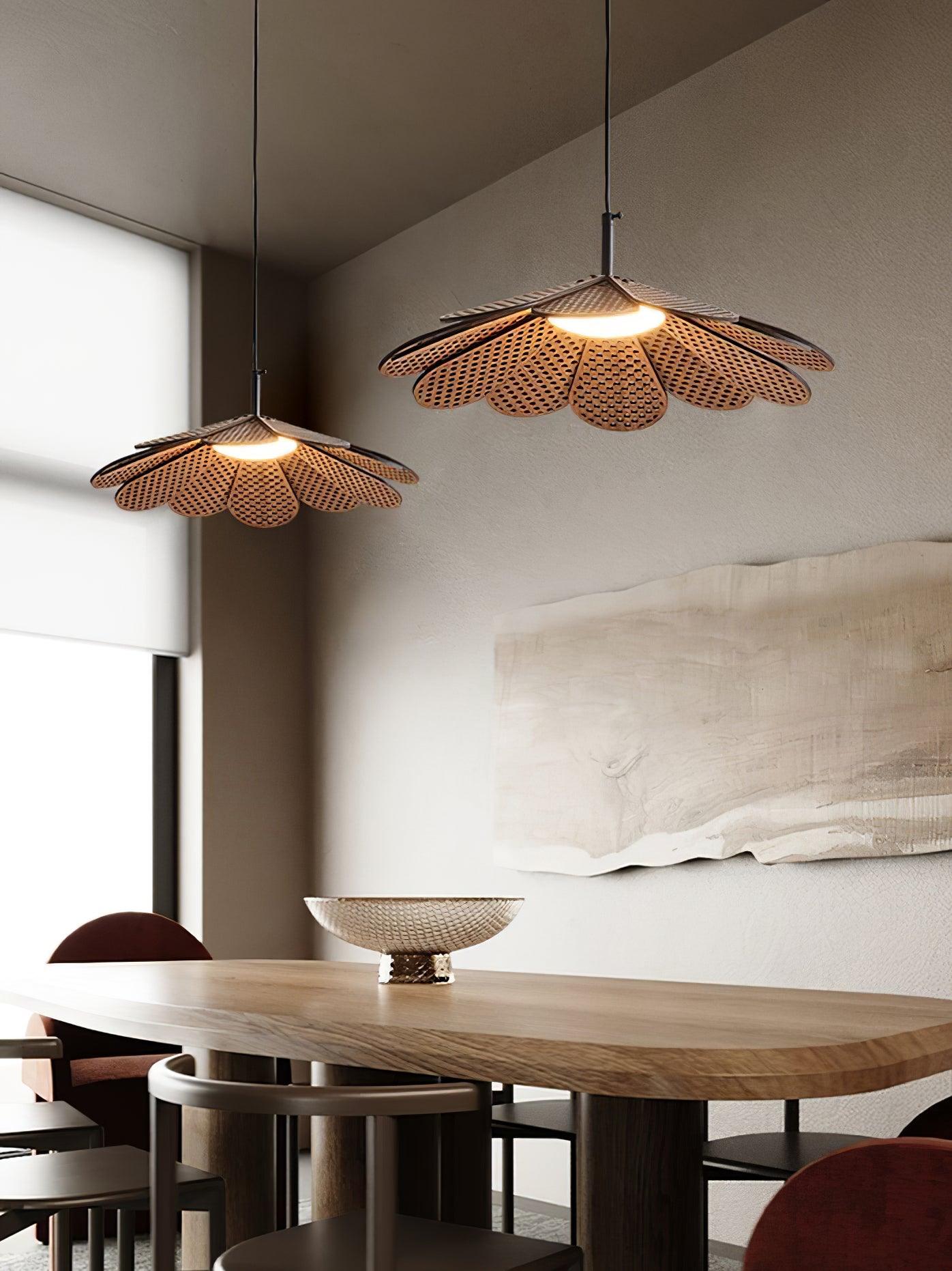 Zevarus Nordic Art Wabi-Sabi Metal Wood Pendant Light - Letslighting
