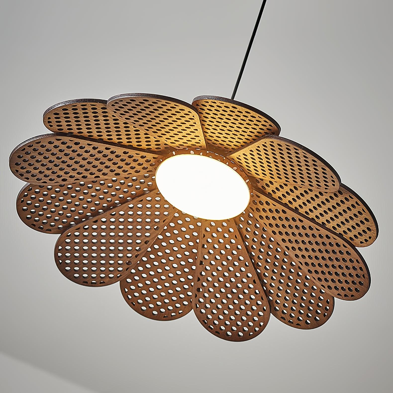 Zevarus Nordic Art Wabi-Sabi Metal Wood Pendant Light - Letslighting