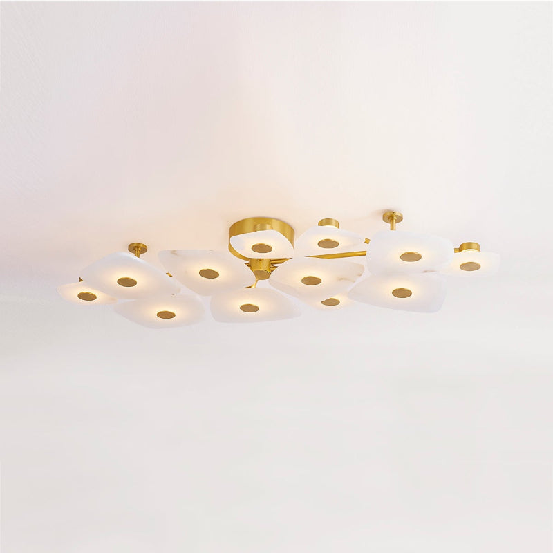 Cothaiel Individual Creativity Metal Alabaster Ceiling Lamp - Lamp Copper