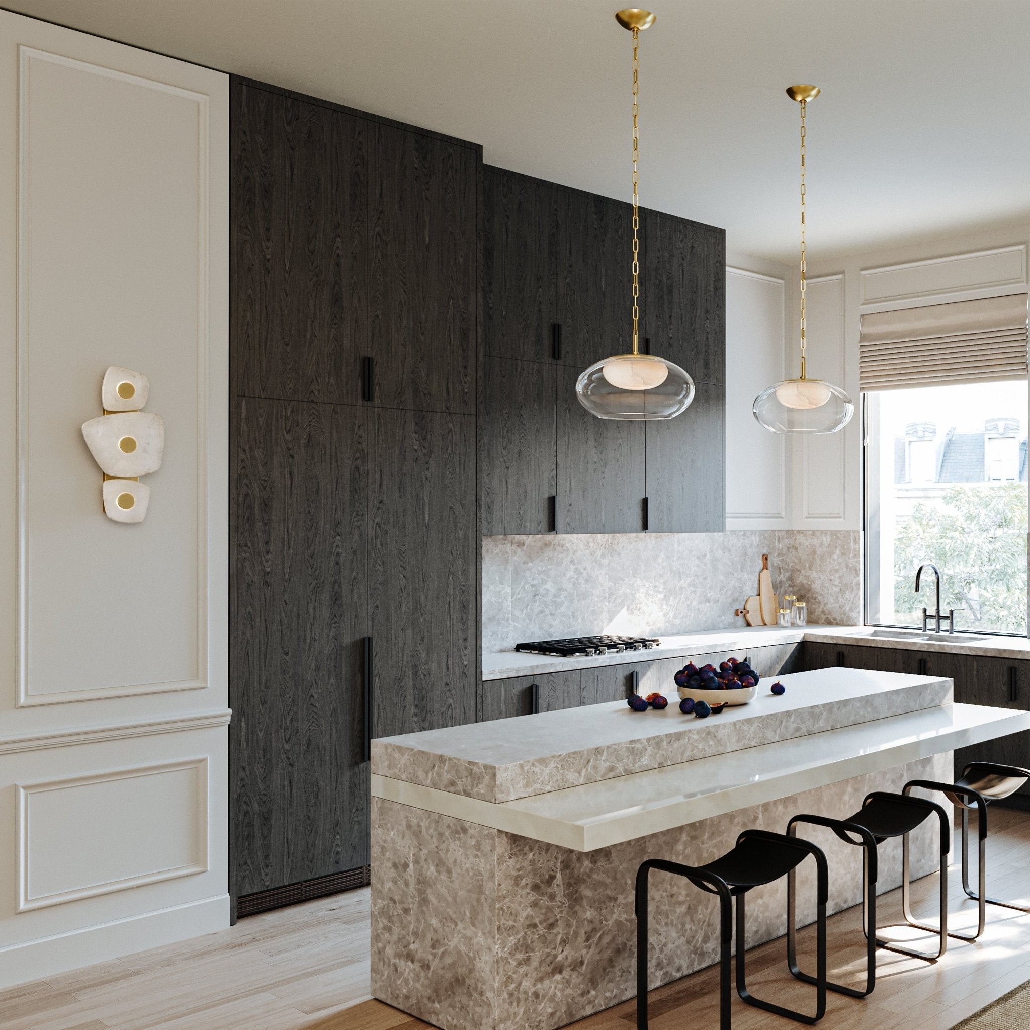 Vavenarae Asymmetric Alabaster Wall Light - Letslighting