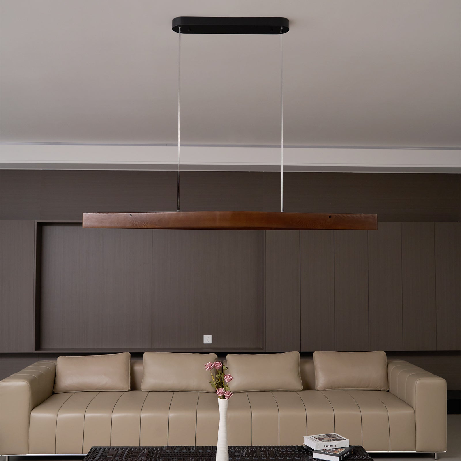 Horizon Linear Wood Pendant Lamp - Letslighting