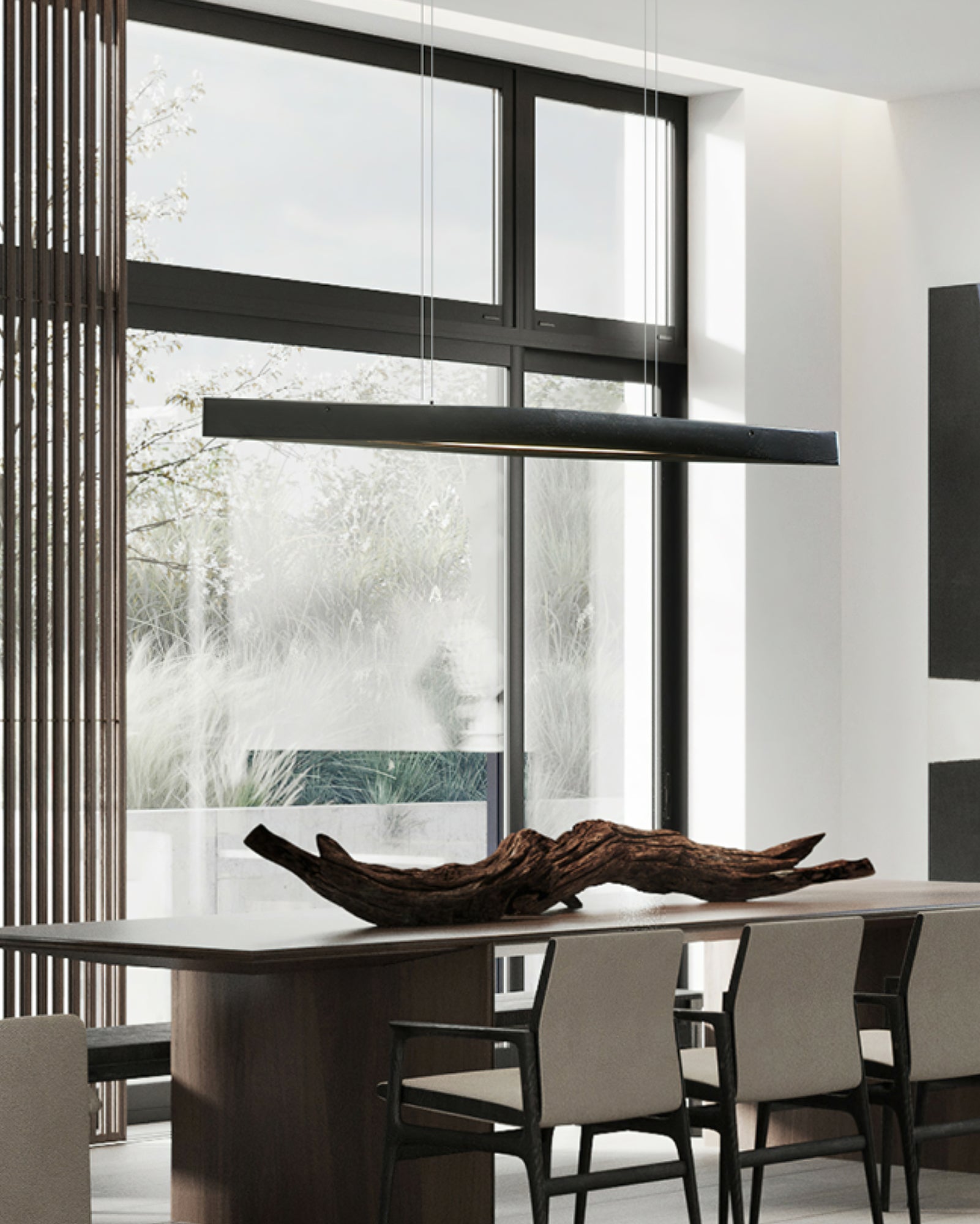 Horizon Linear Wood Pendant Lamp - Letslighting
