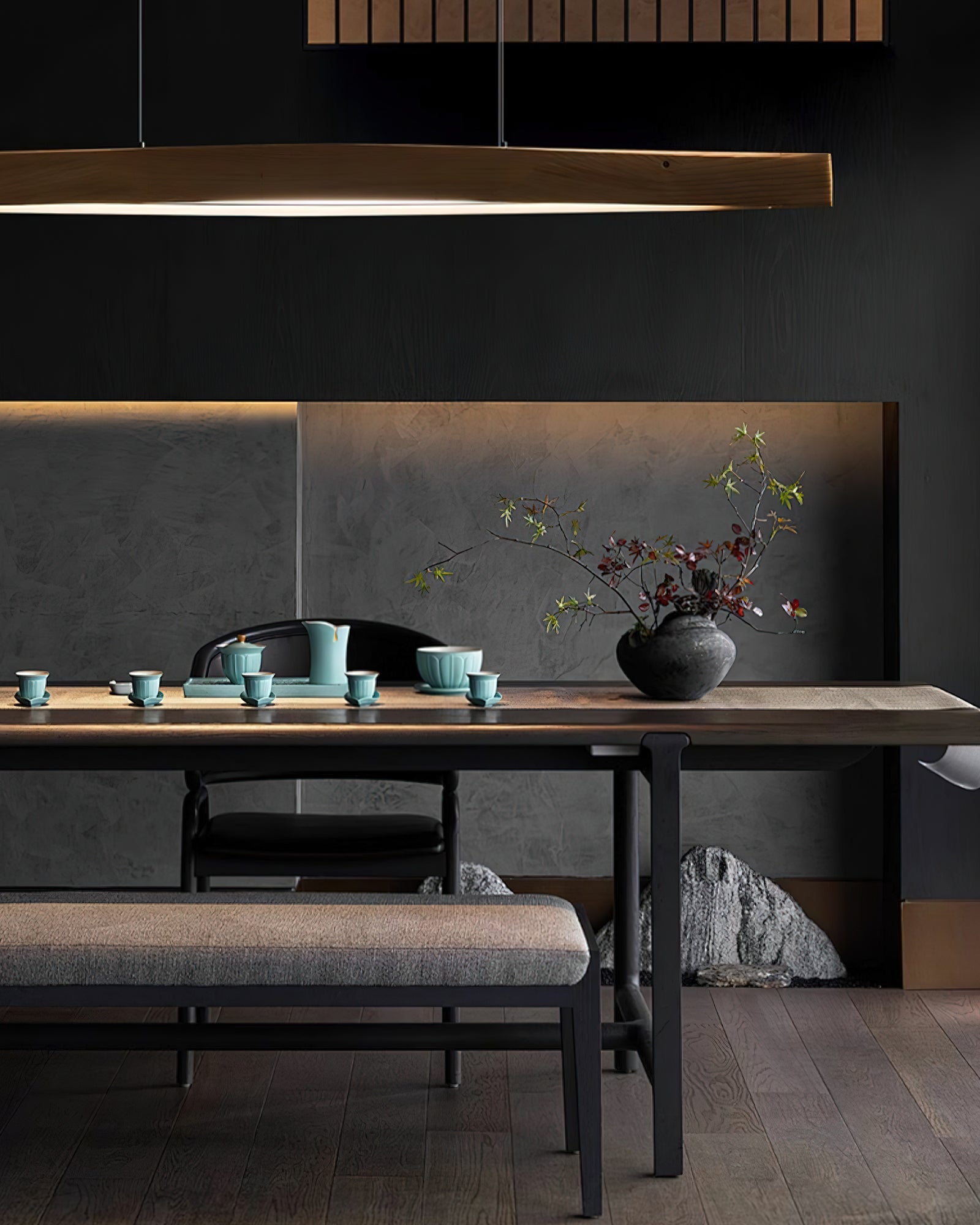 Horizon Linear Wood Pendant Lamp - Letslighting