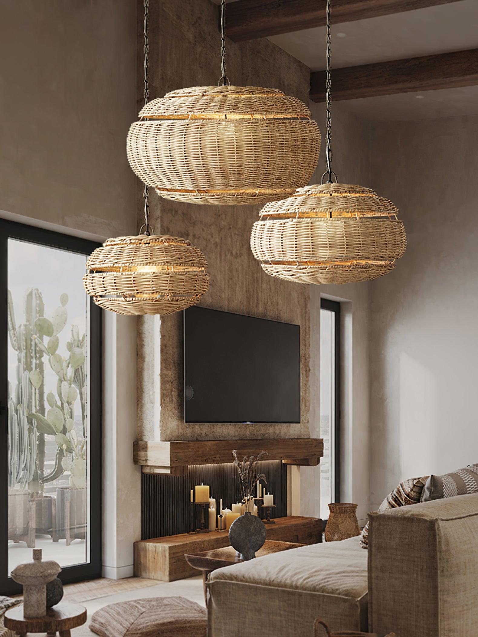 Hues Wicker Pendant Lamp - Letslighting