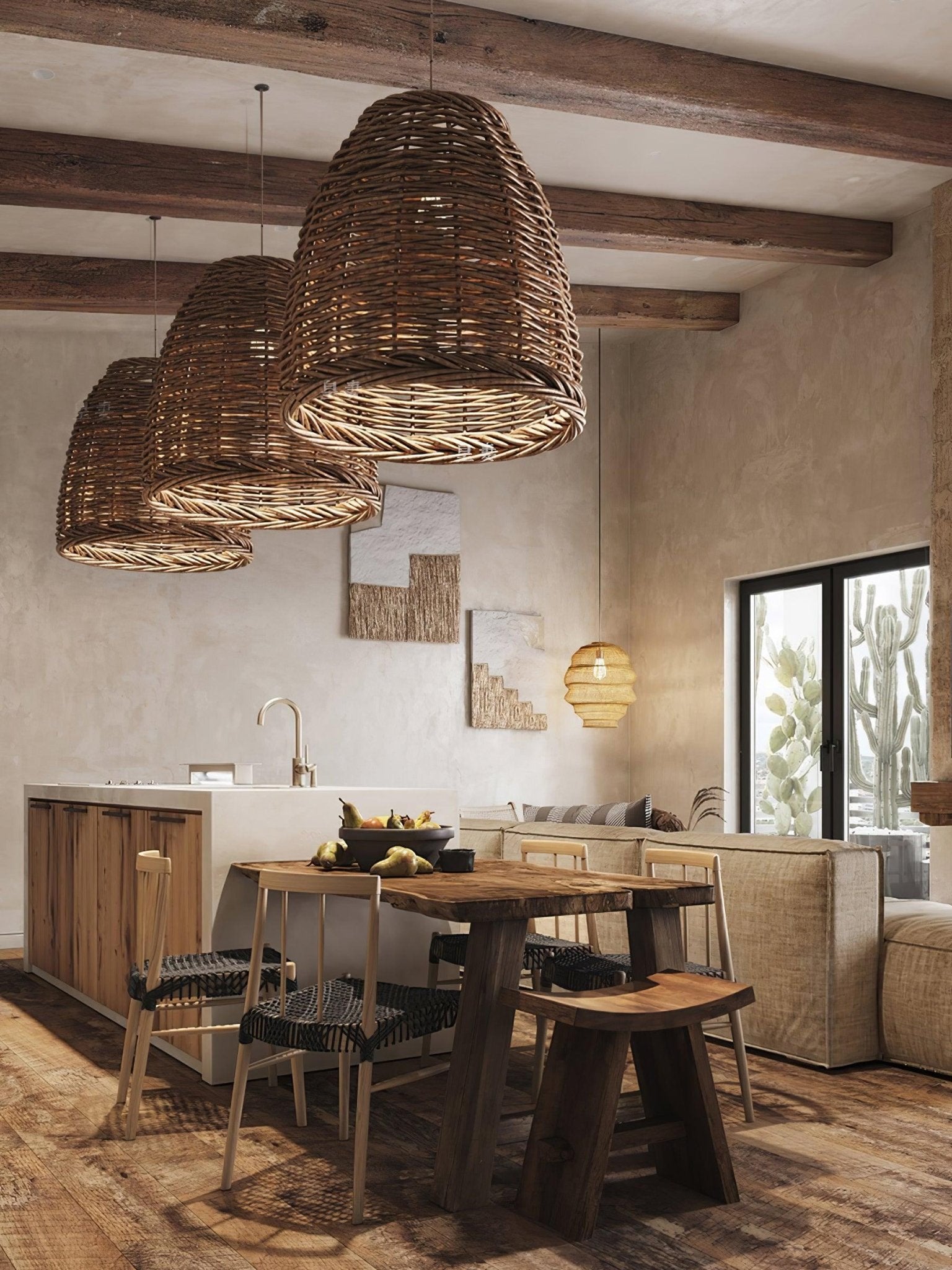 Hues Wicker Pendant Lamp - Letslighting