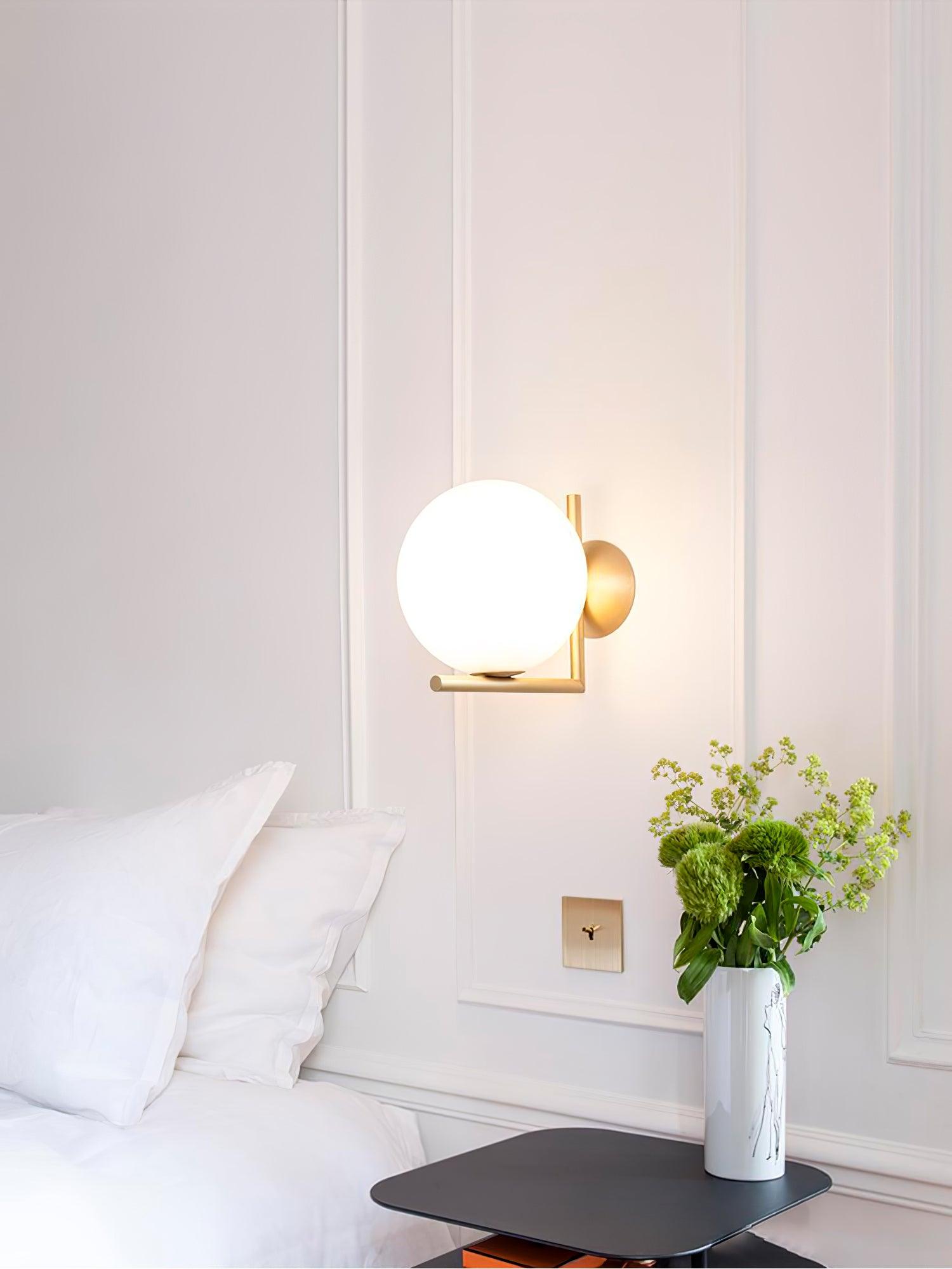 Blown Glass Opal Glass Wall Lamp - Letslighting