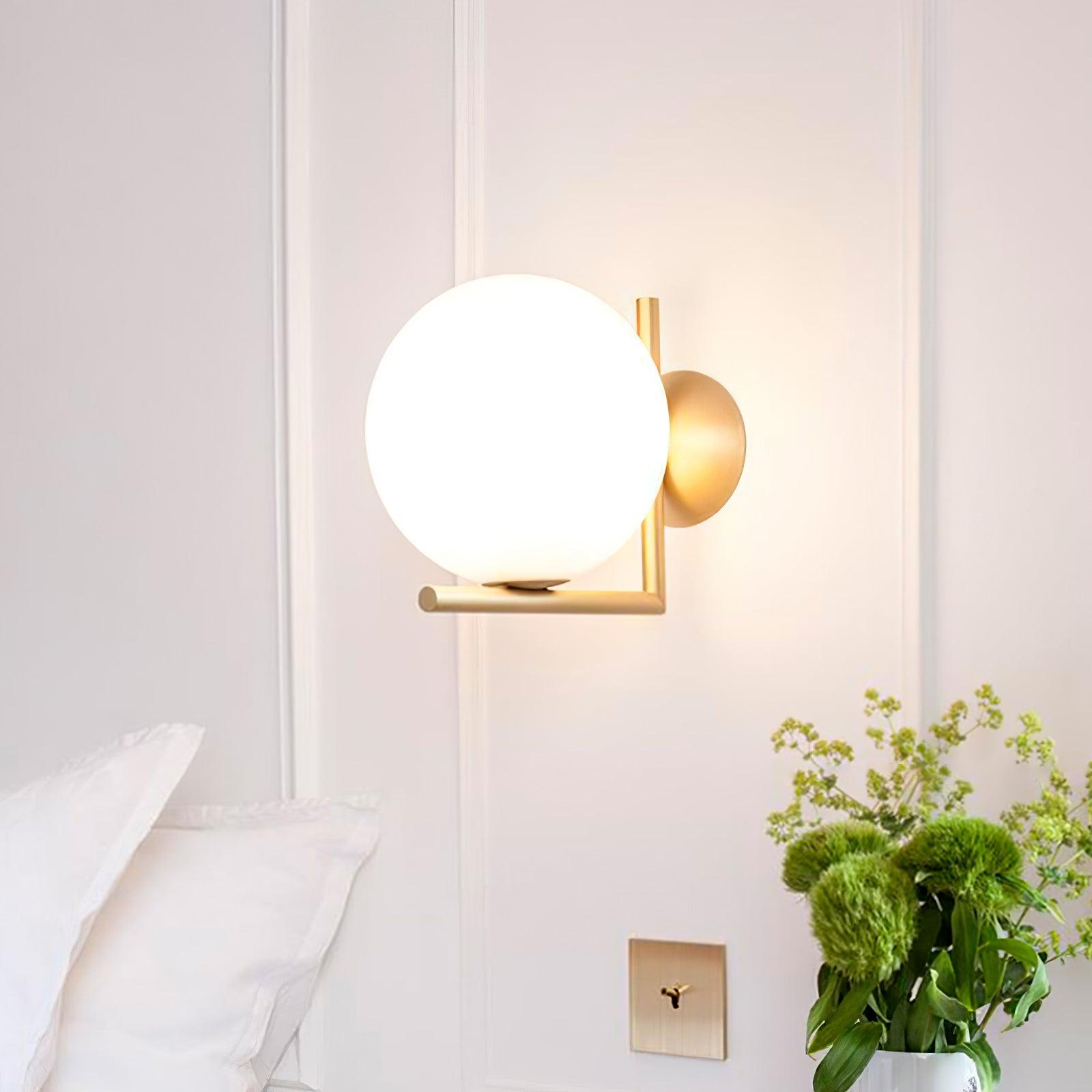 Blown Glass Opal Glass Wall Lamp - Letslighting