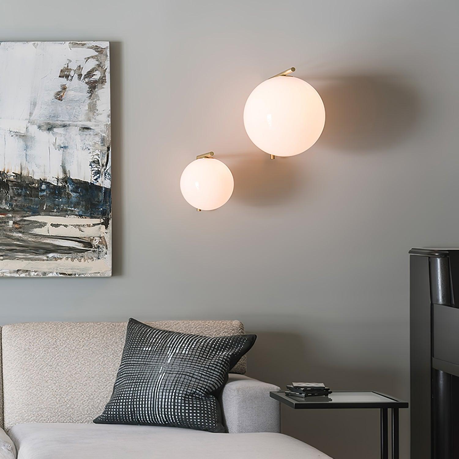 Blown Glass Opal Glass Wall Lamp - Letslighting