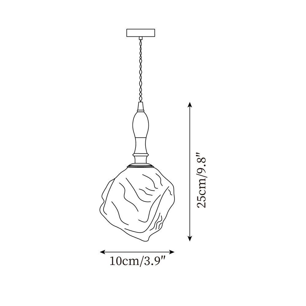 Pendant Light Walnut Wood Glass Cube - Letslighting