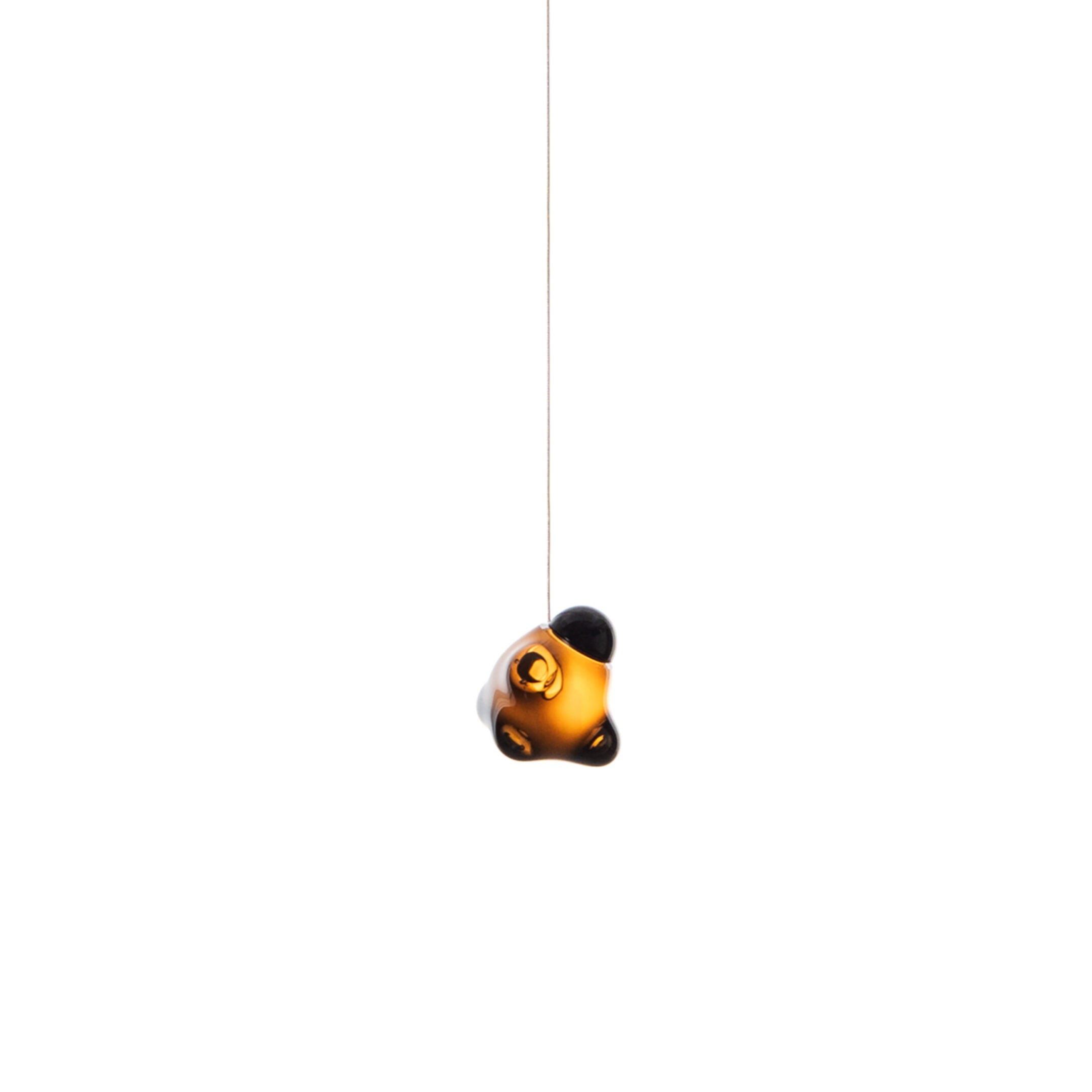 Vasilen Modern Minimalist Ice Pier Black Glass Pendant Lamp - Lamp Copper