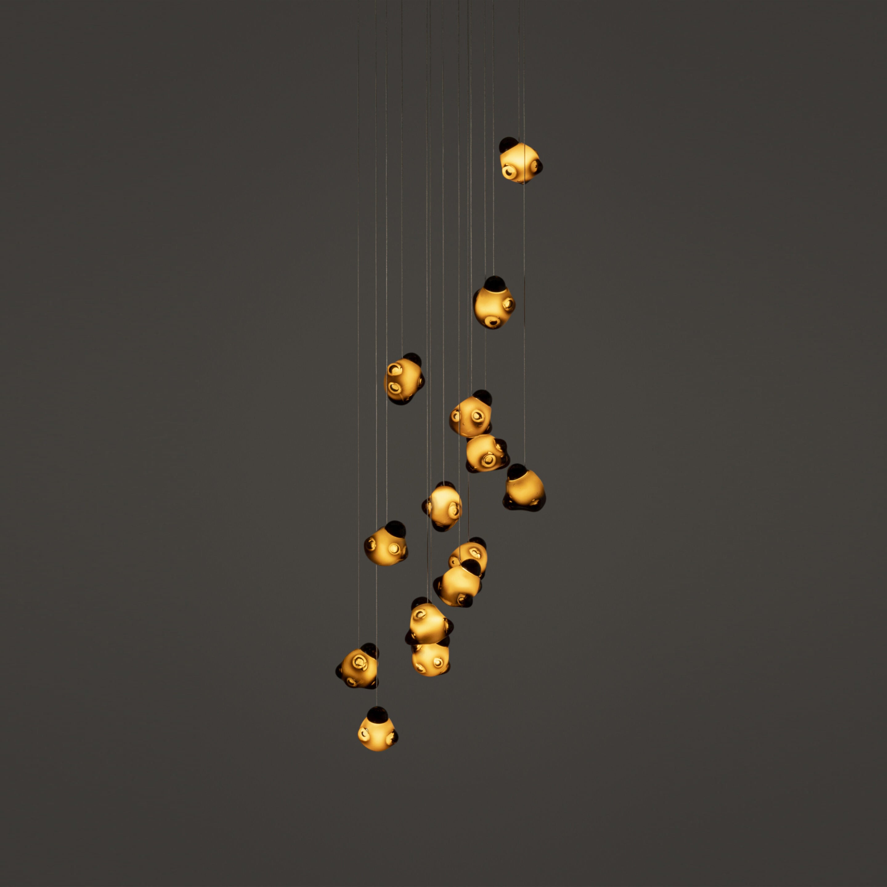 Vasilen Modern Minimalist Ice Pier Black Glass Pendant Lamp - Lamp Copper