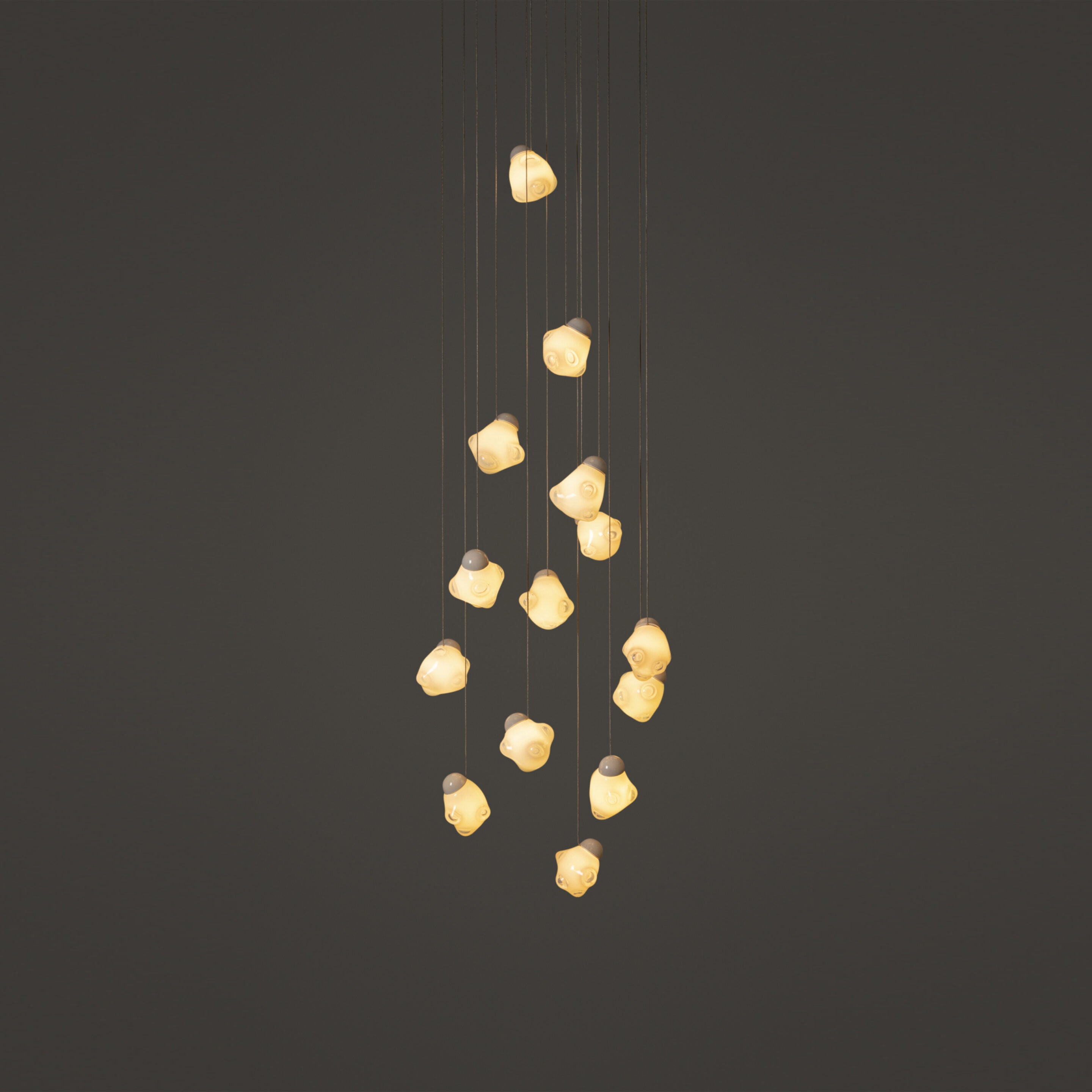 Vasilen Modern Minimalist Ice Pier Black Glass Pendant Lamp - Lamp Copper