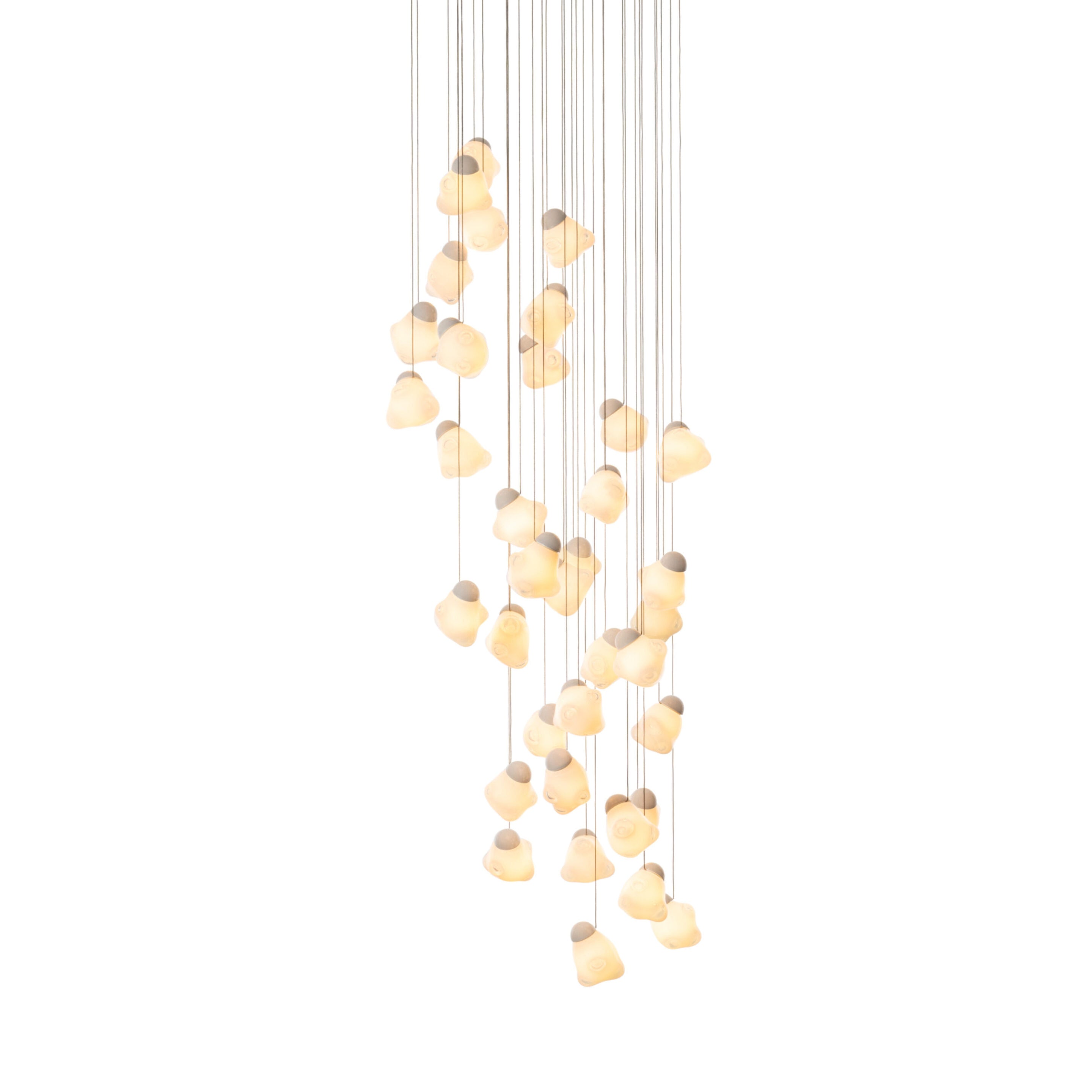 Vasilen Modern Minimalist Ice Pier Black Glass Pendant Lamp - Lamp Copper