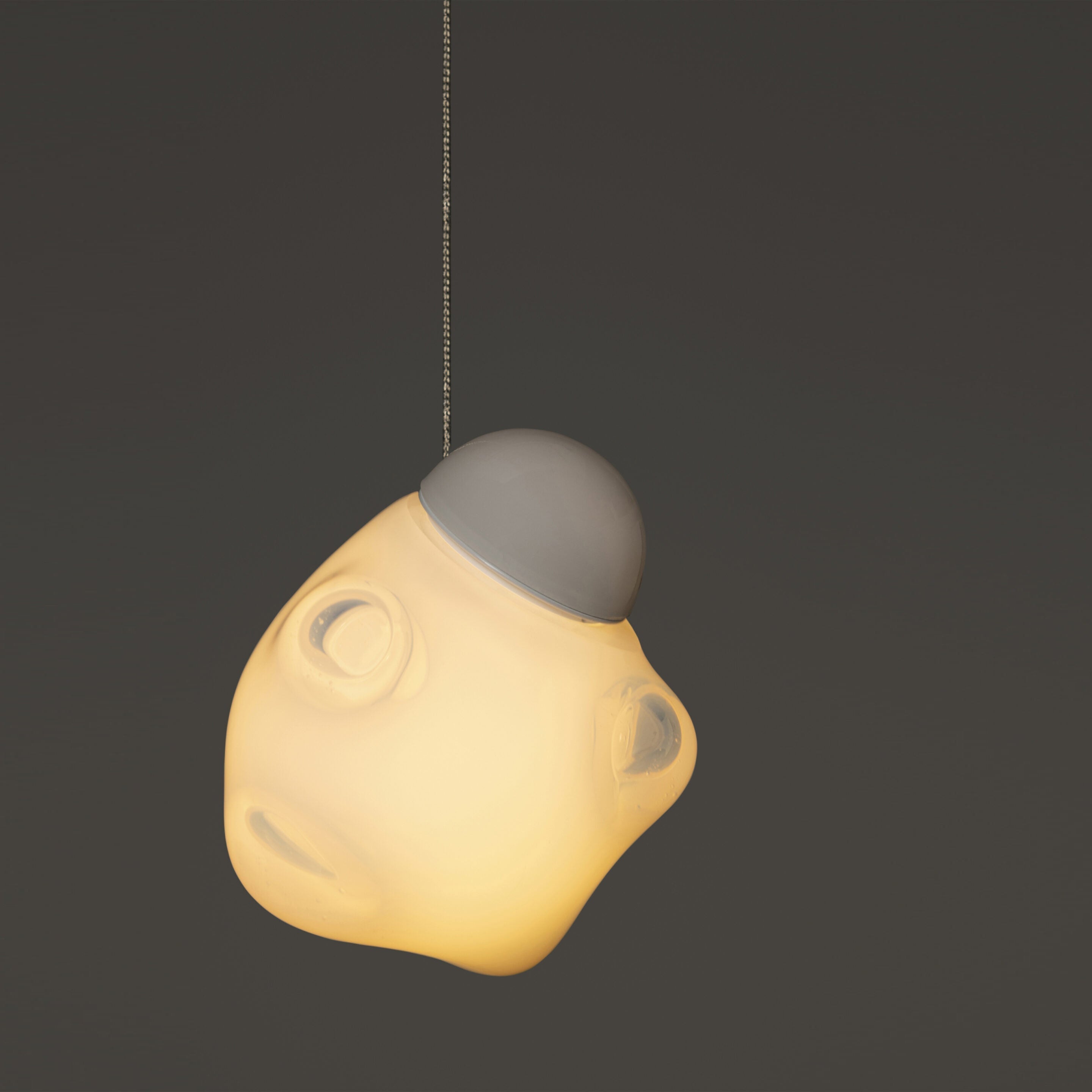 Vasilen Modern Minimalist Ice Pier Black Glass Pendant Lamp - Lamp Copper
