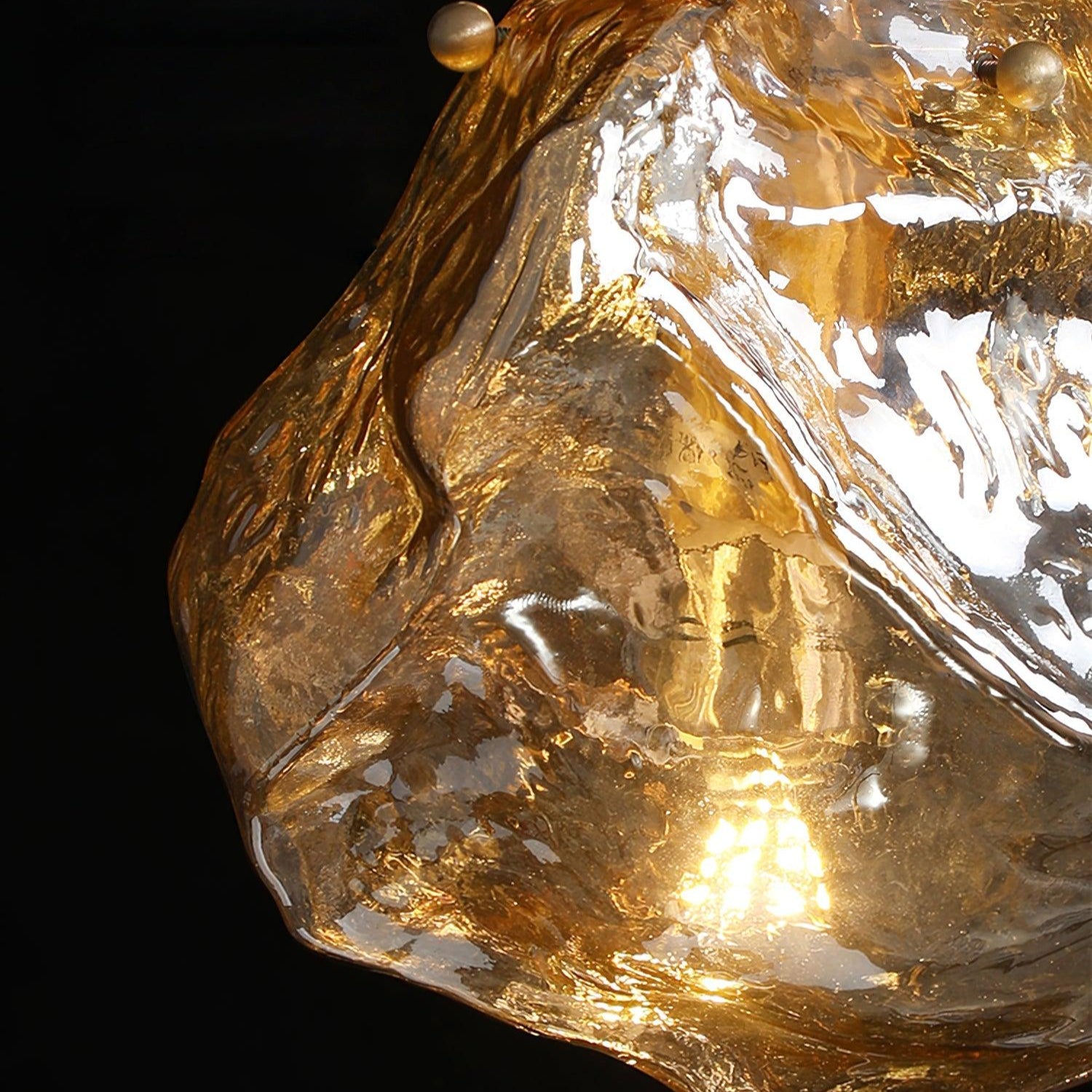 Aria Lámpara Colgante de Vidrio Helado con Latón