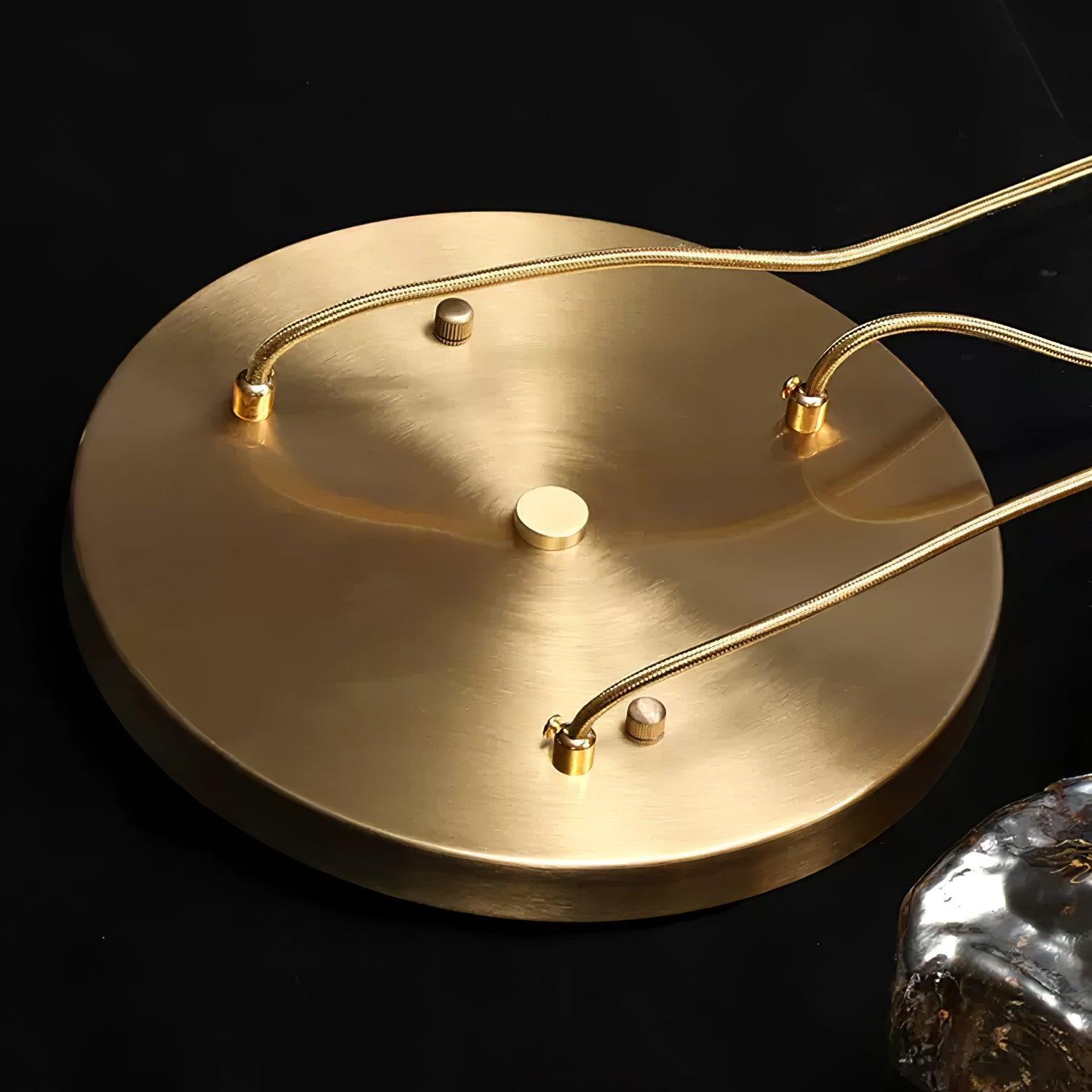 Aria Lámpara Colgante de Vidrio Helado con Latón