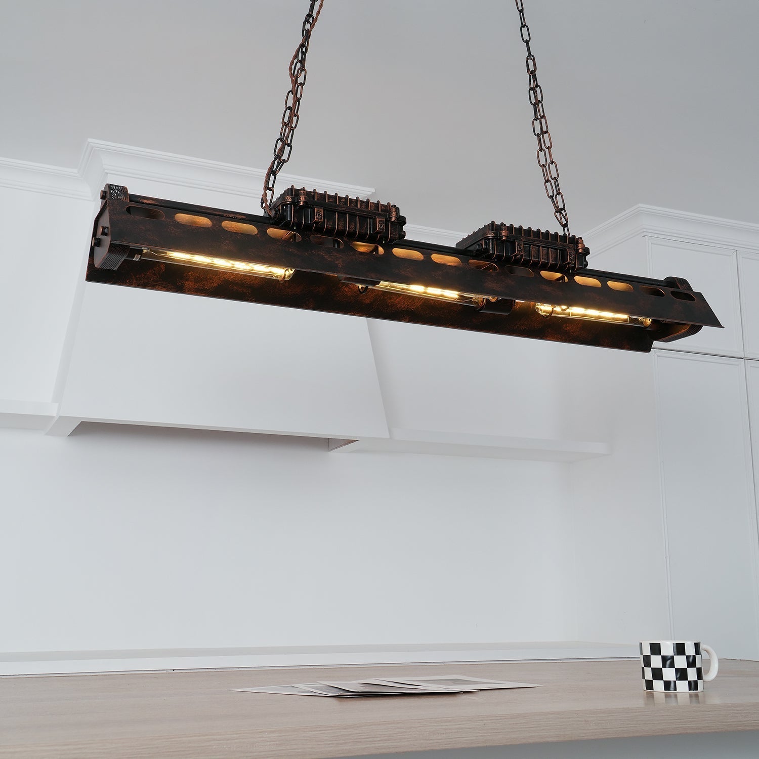 Epoch Lámpara de Araña Industrial Steampunk para Interior