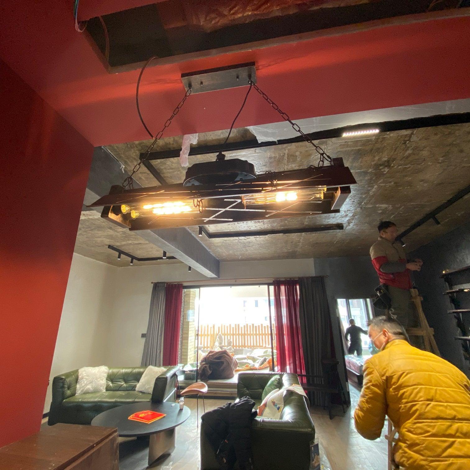 Epoch Lámpara de Araña Industrial Steampunk para Interior