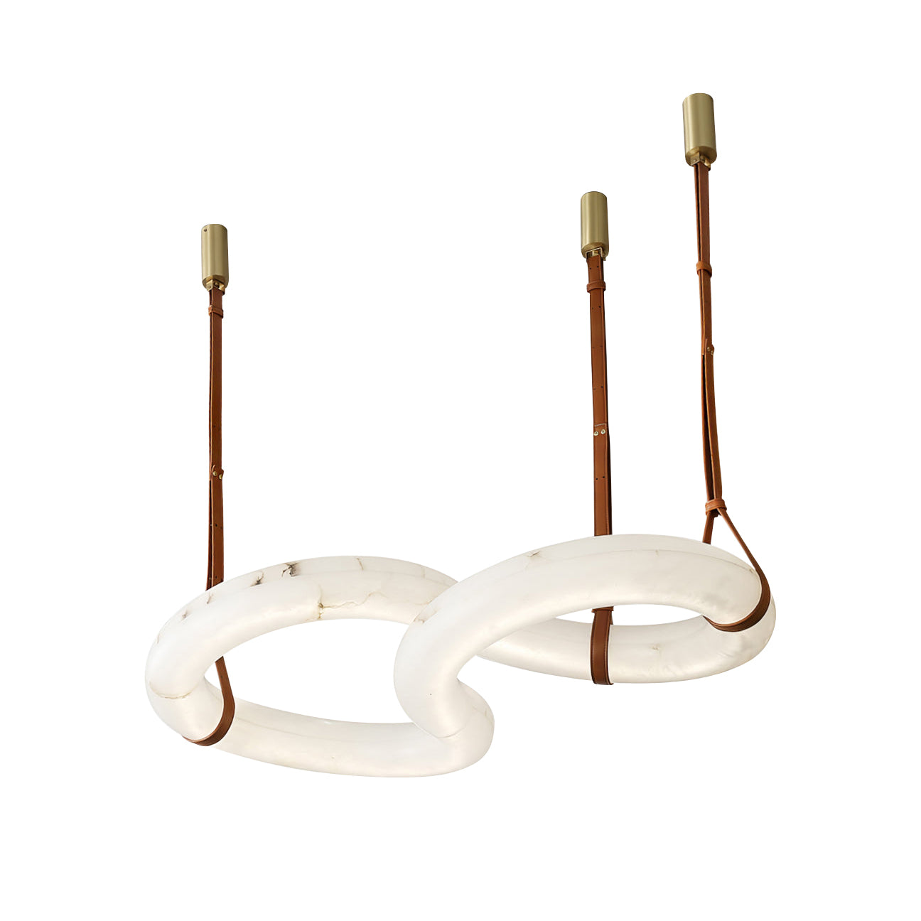 Althaen Postmodern Luxury Brown Alabaster Chandelier - Lamp Copper