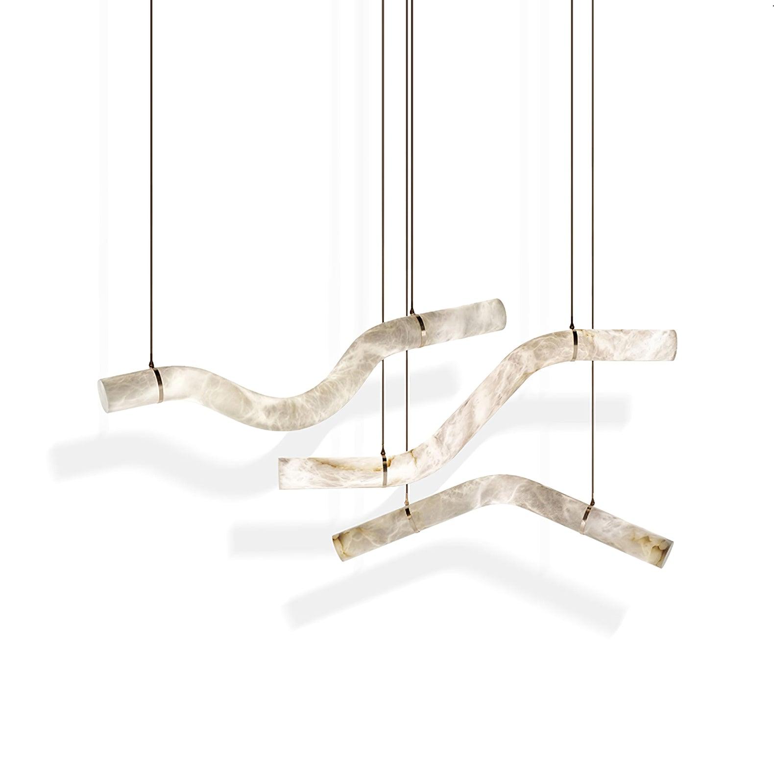 Utalyra Curved Alabaster Pendant Light - Letslighting