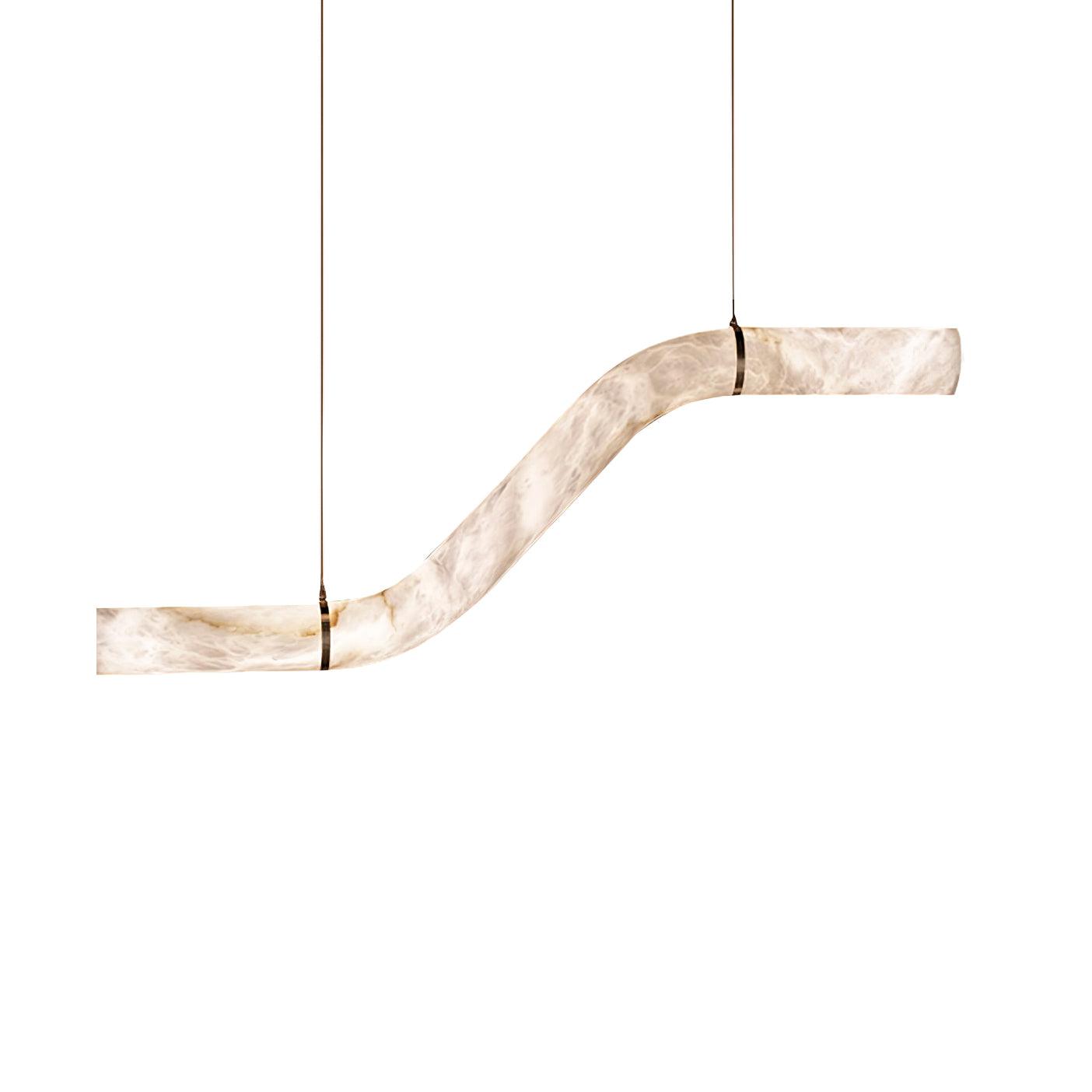 Utalyra Curved Alabaster Pendant Light - Letslighting