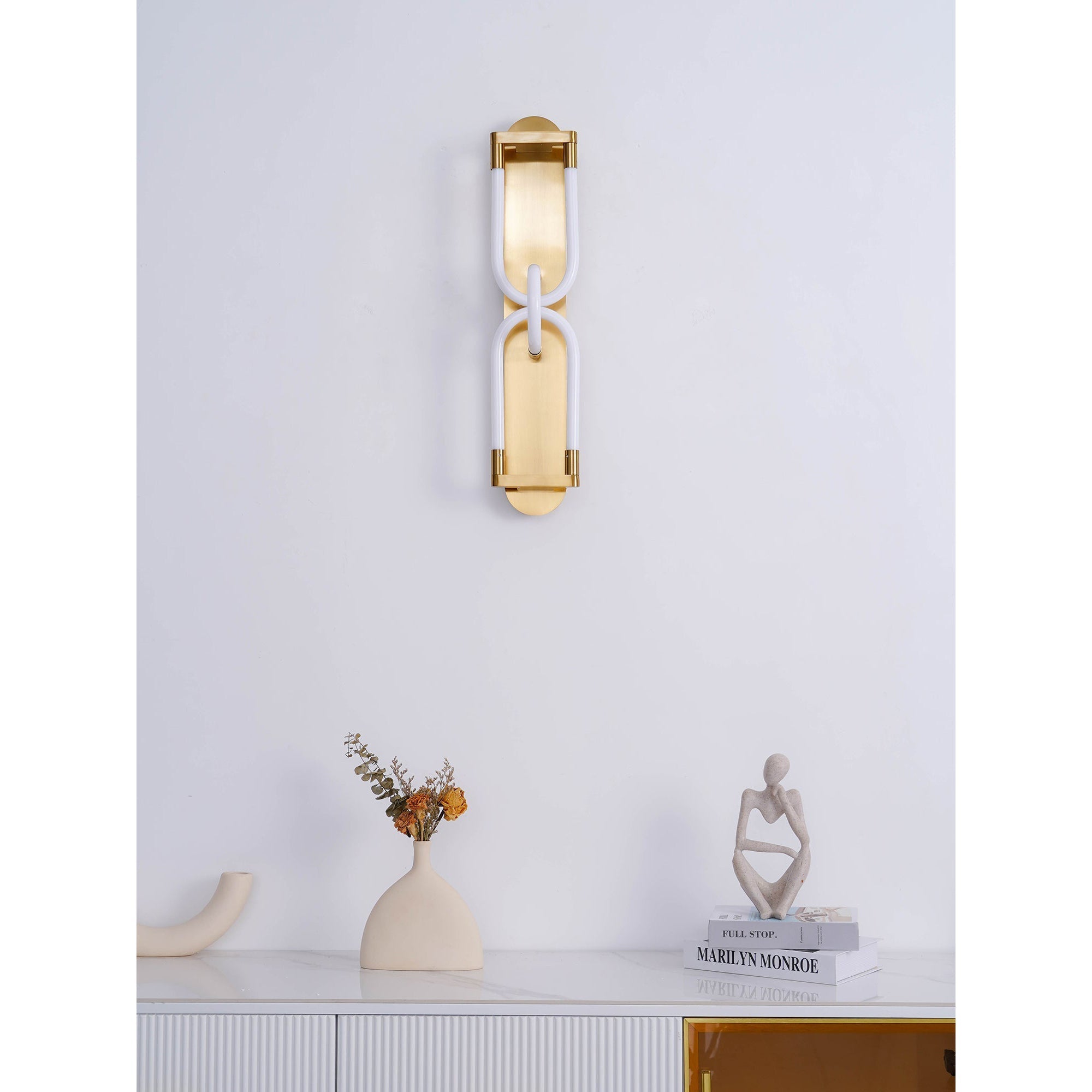 Sytheiel Modern Minimalist Fingers Metal Acrylic Wall Lamp - Lamp Copper