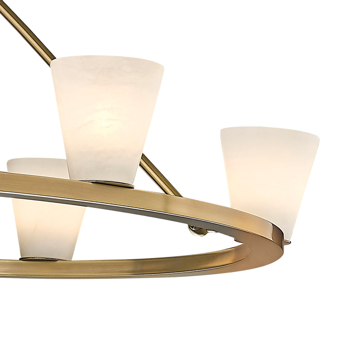 Ilaeiel Premium Elegance Metal Alabaster Chandelier - Lamp Copper
