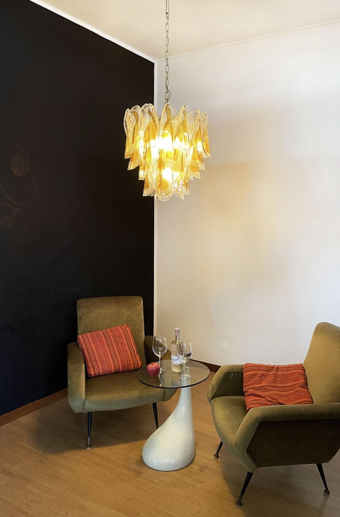 Aurora Chandelier Isabella Gold Petal Layered - Letslighting