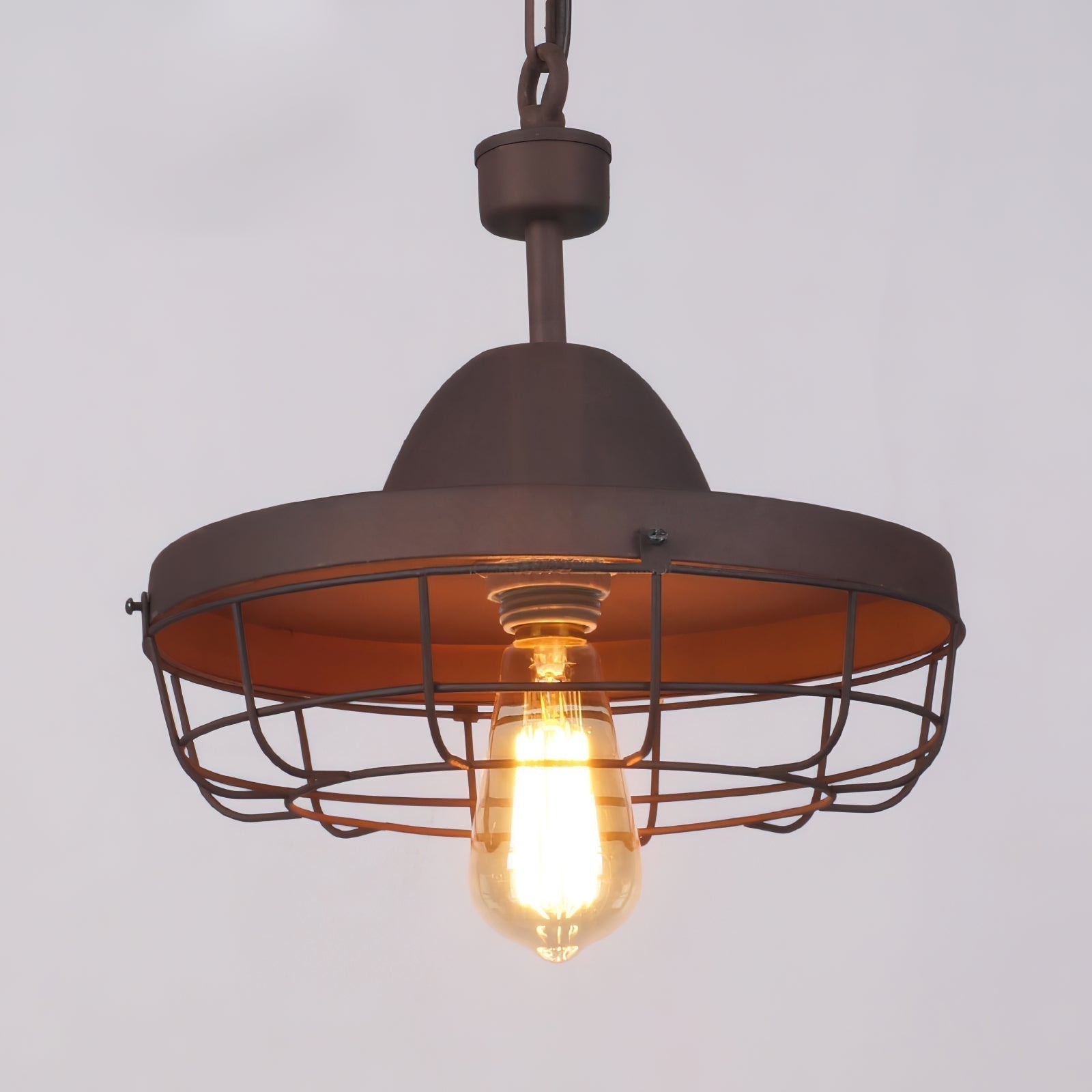 Calaeila Vintage Art Cage Metal Pendant Light - Lamp Copper