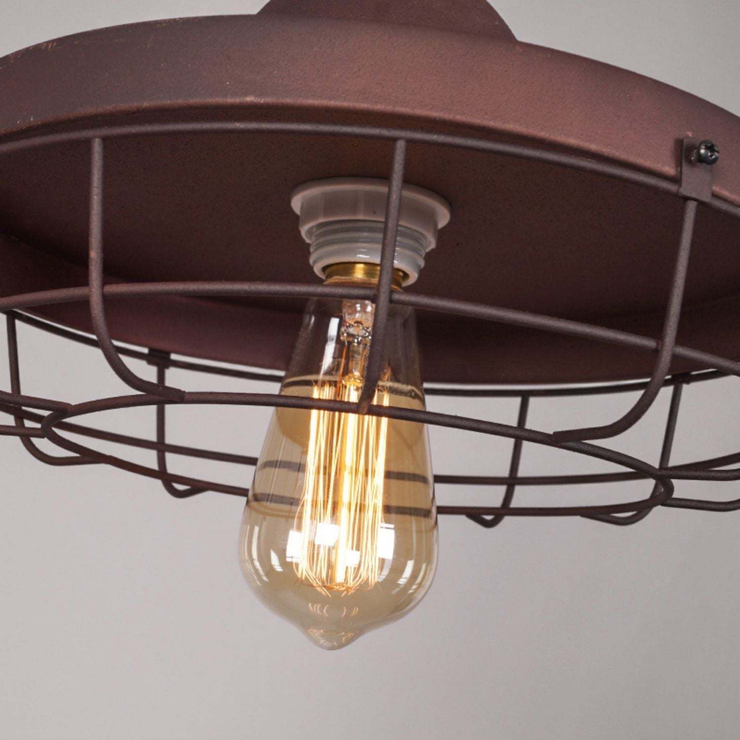 Calaeila Vintage Art Cage Metal Pendant Light - Lamp Copper