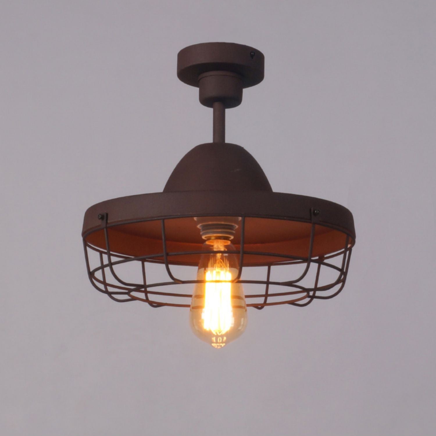 Calaeila Vintage Art Cage Metal Pendant Light - Lamp Copper