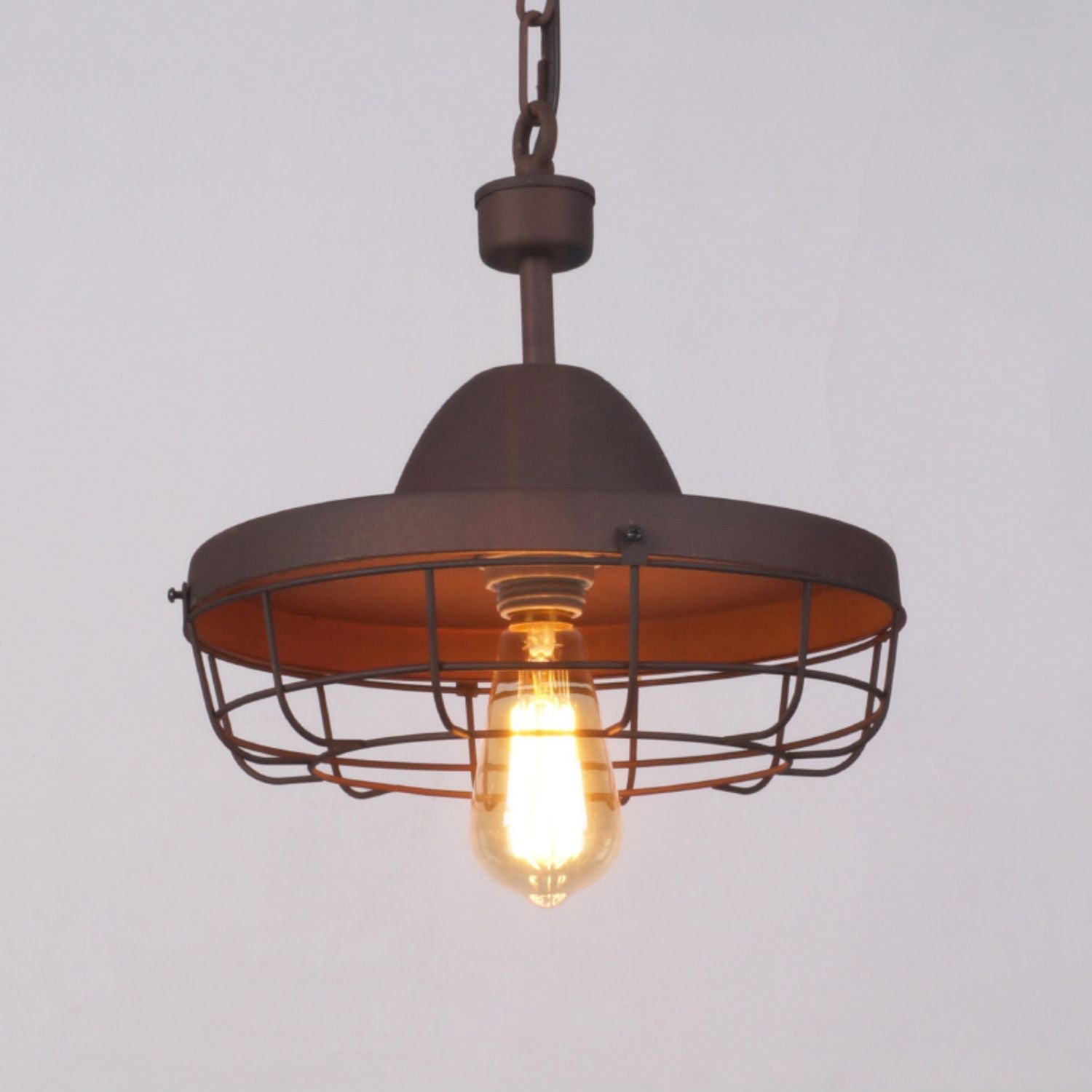 Calaeila Vintage Art Cage Metal Pendant Light - Lamp Copper
