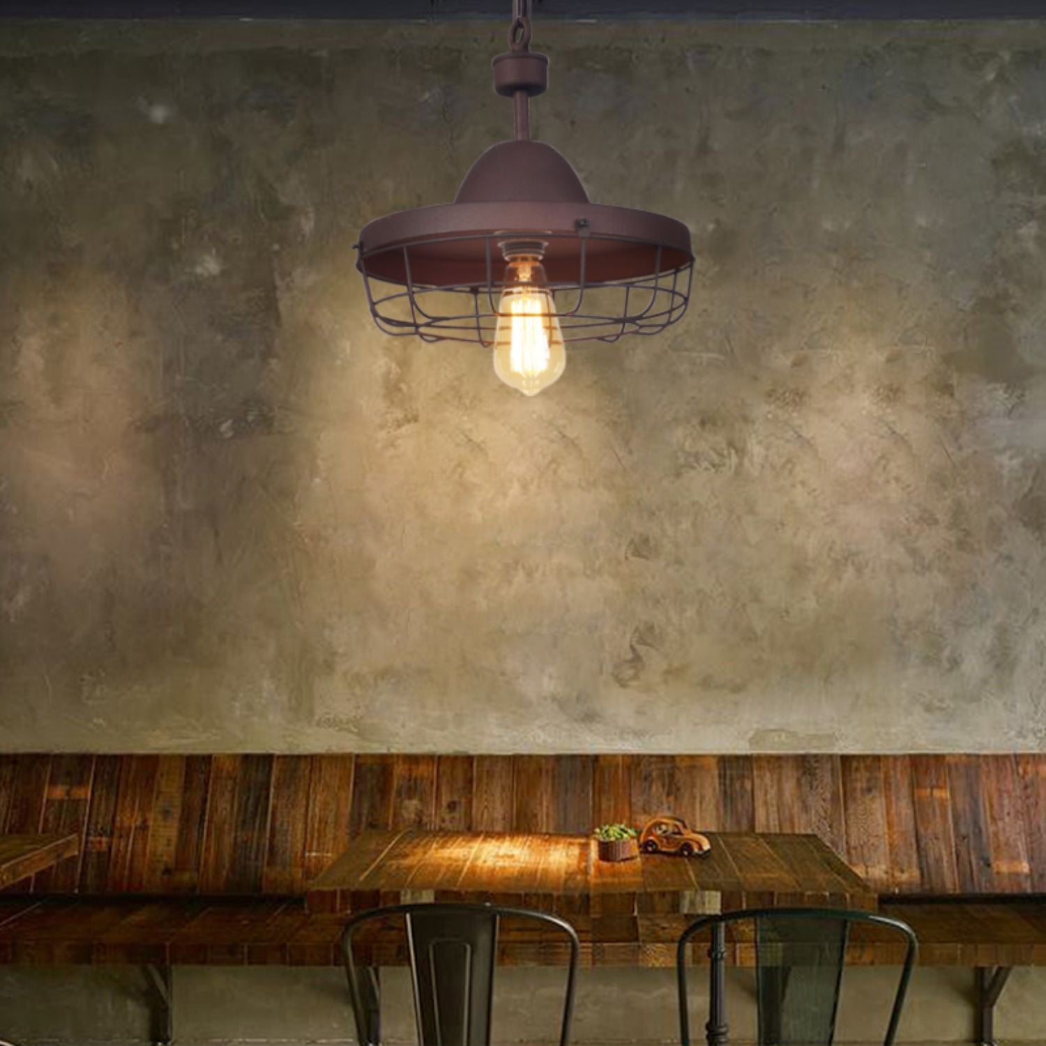 Calaeila Vintage Art Cage Metal Pendant Light - Lamp Copper