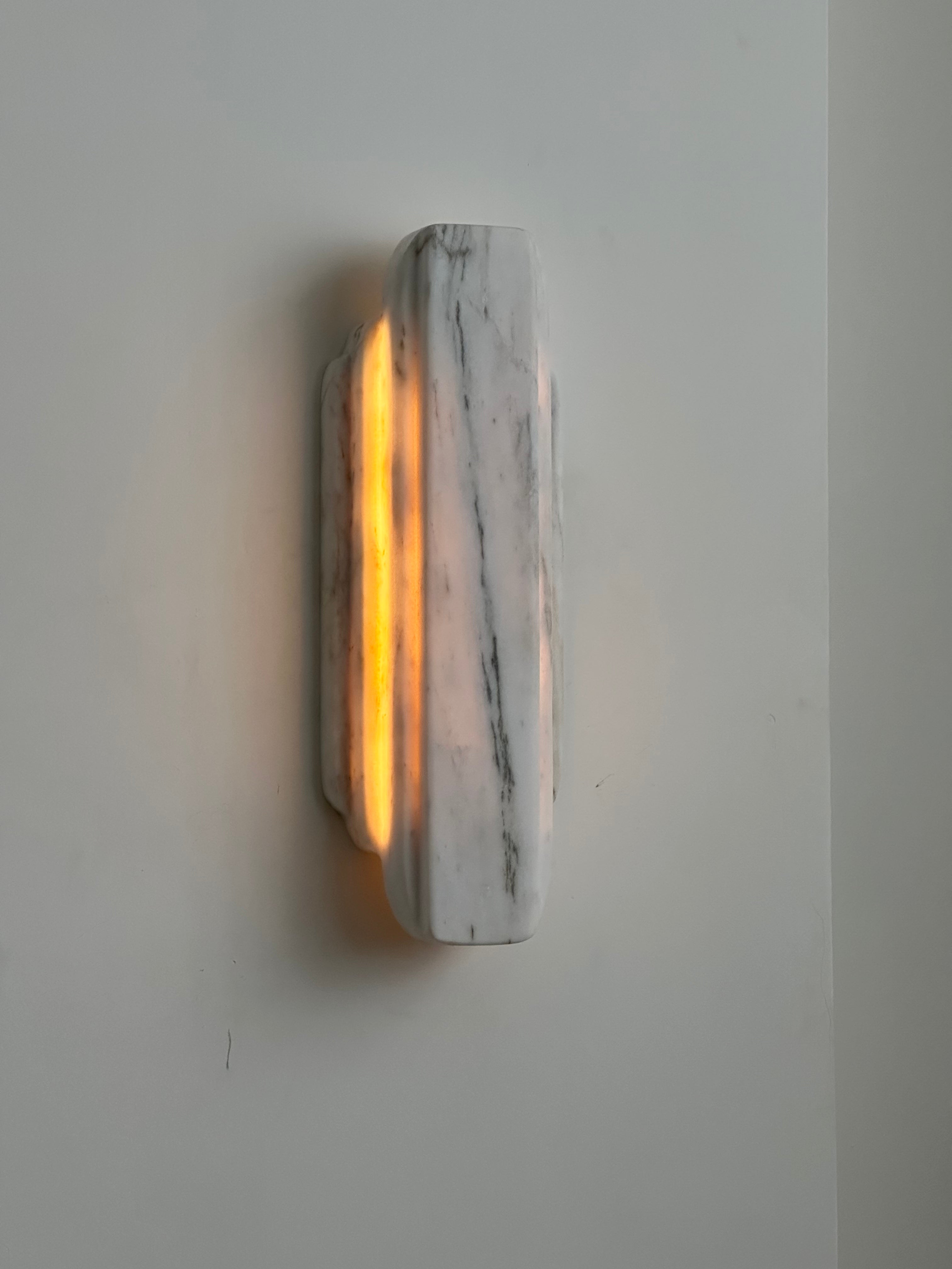 Eurcara Modern Minimalist Natural Marble Wall Lamp - Lamp Copper