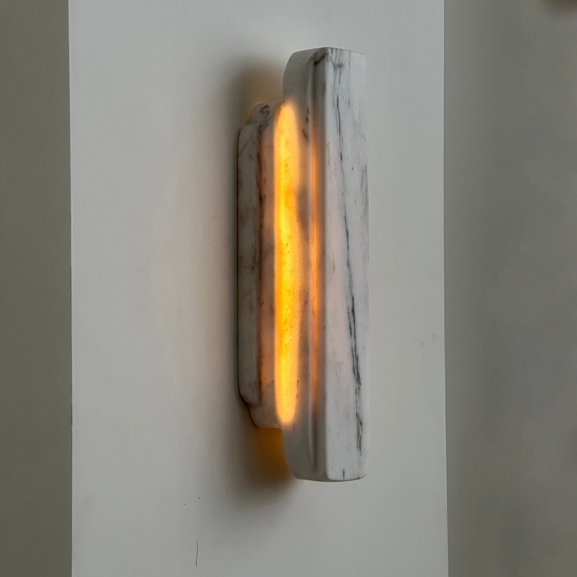 Eurcara Modern Minimalist Natural Marble Wall Lamp - Lamp Copper