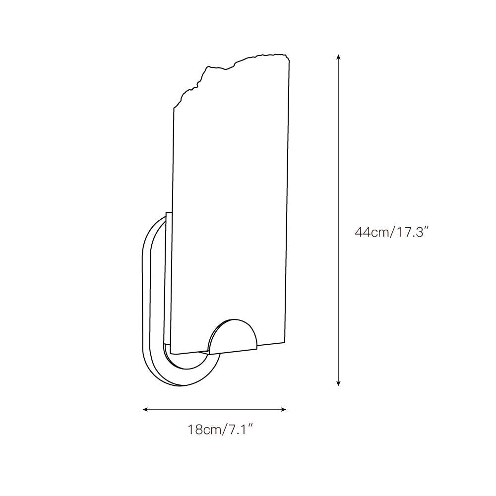 Olphaiel Modern Minimalist Brass Alabaster Wall Lamp - Lamp Copper