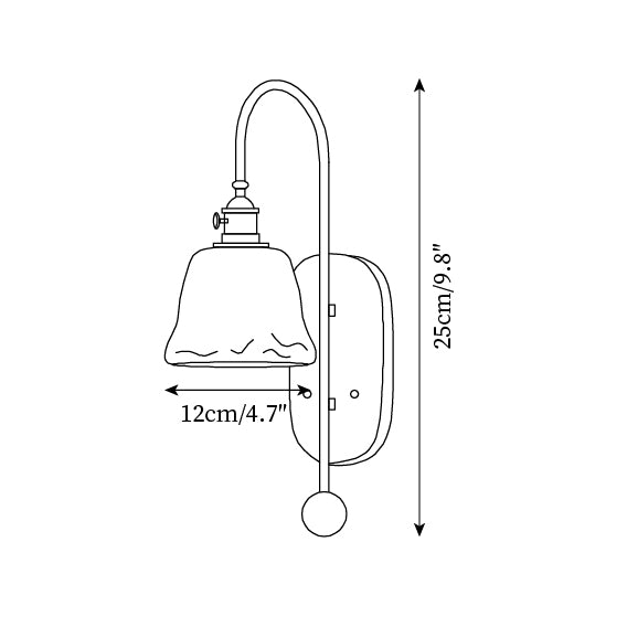 Wall Lamp Metal and Glass Smooth Globe with Wooden Backplate - Letslighting