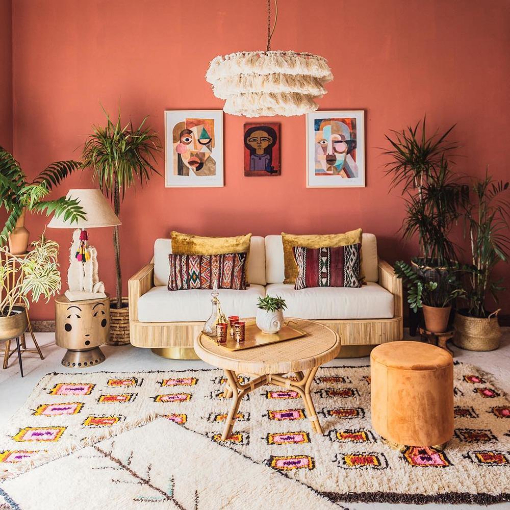 Lustra Chandelier Pink Bohemian Chic - Letslighting