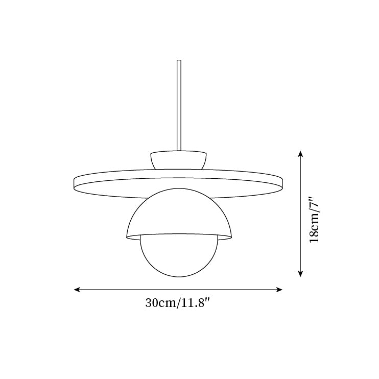 Ritta Pendant Light Glass Globe Travertine - Letslighting
