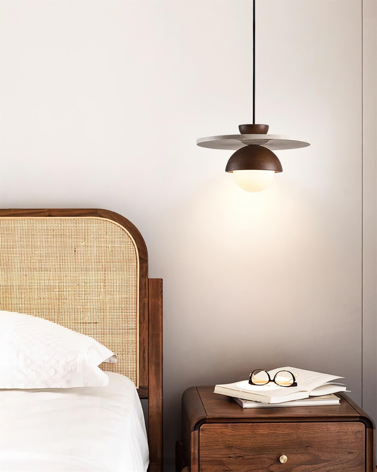 Ritta Pendant Light Glass Globe Travertine - Letslighting