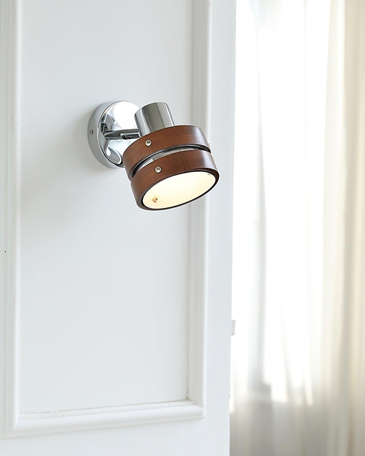 Wall Lamp Metal & Wood Barrel Shade Adjustable Warm Glow - Letslighting