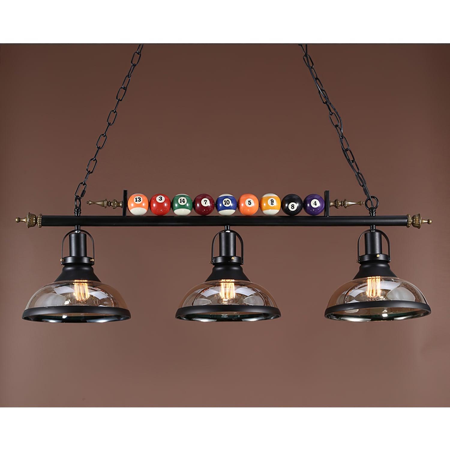 Lustra Chandelier Billiard Ball Black Glass Modern - Letslighting
