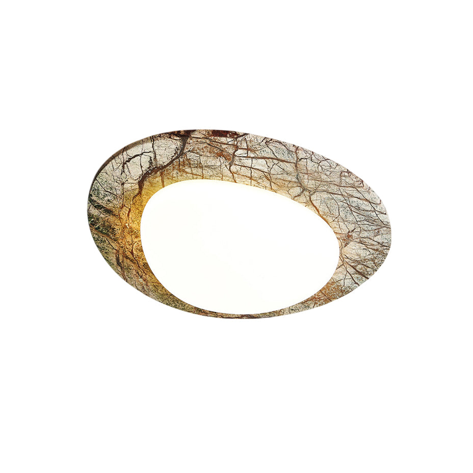 Cishaora Modern Minimalist White Marble Ceiling Lamp - Lamp Copper