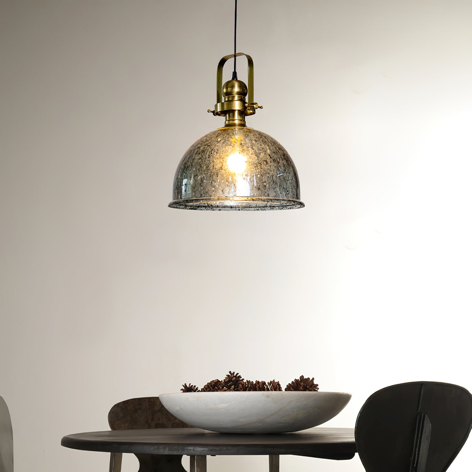 Ilvenel Vintage Industrial Wooden Glass Pendant Lamp - Lamp Copper