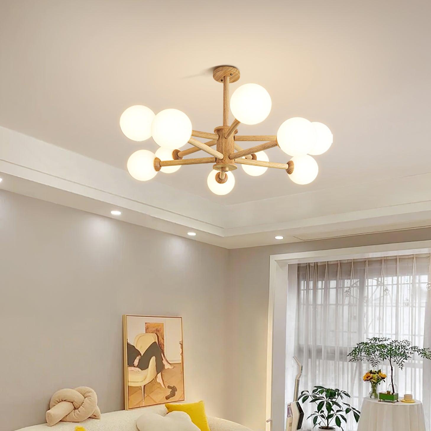 Kozan Wooden Chandelier - Letslighting